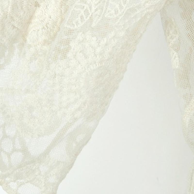 Kimono Sheer Floral - Damen-Sommer-Kimono-Strickjacke mit Spitze, vorne offen, gehäkeltes