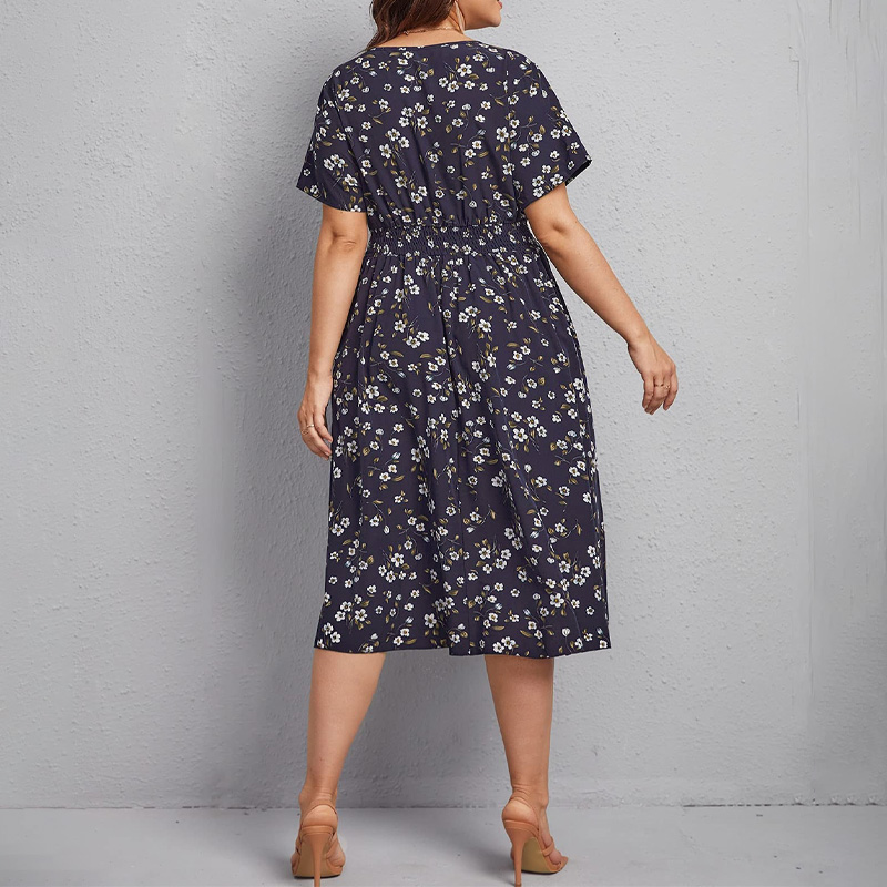 Damenkleid in Übergröße, A-Lin – Romper Floral Print Bewertung und Preis