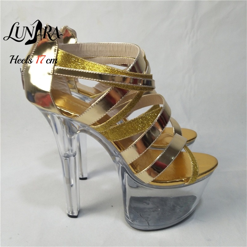 17cm/7 Zoll goldene Metallic-R – Sandal Strappy Heeled Bewertung und Preis