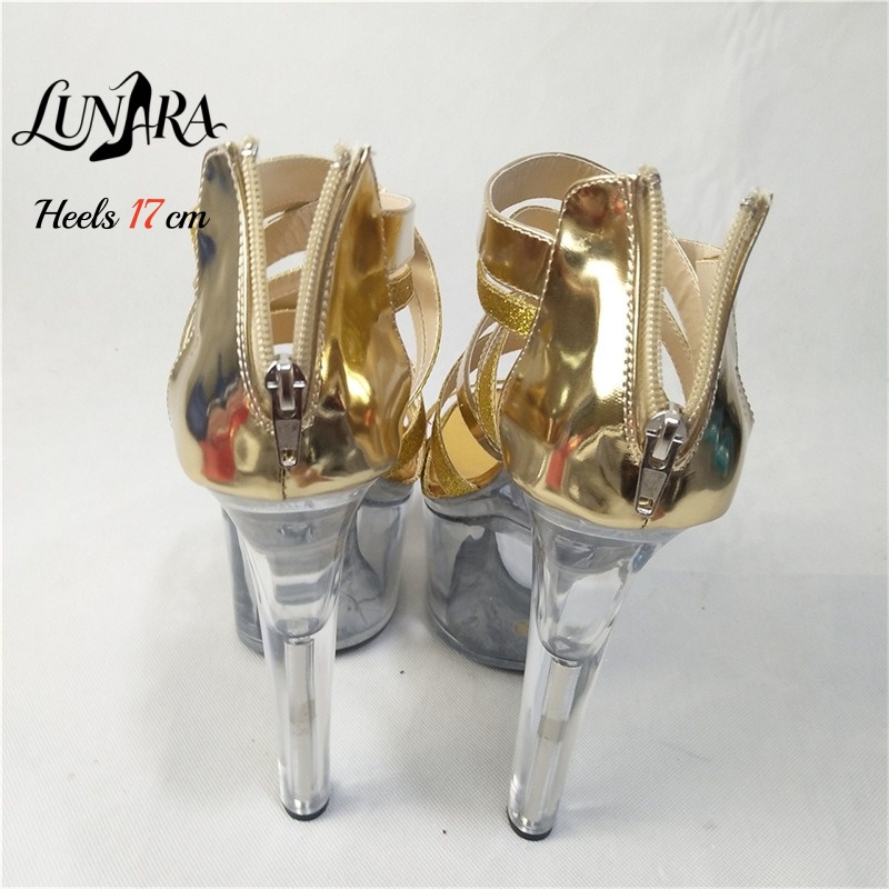 17cm/7 Zoll goldene Metallic-R – Sandal Strappy Heeled Bewertung und Preis