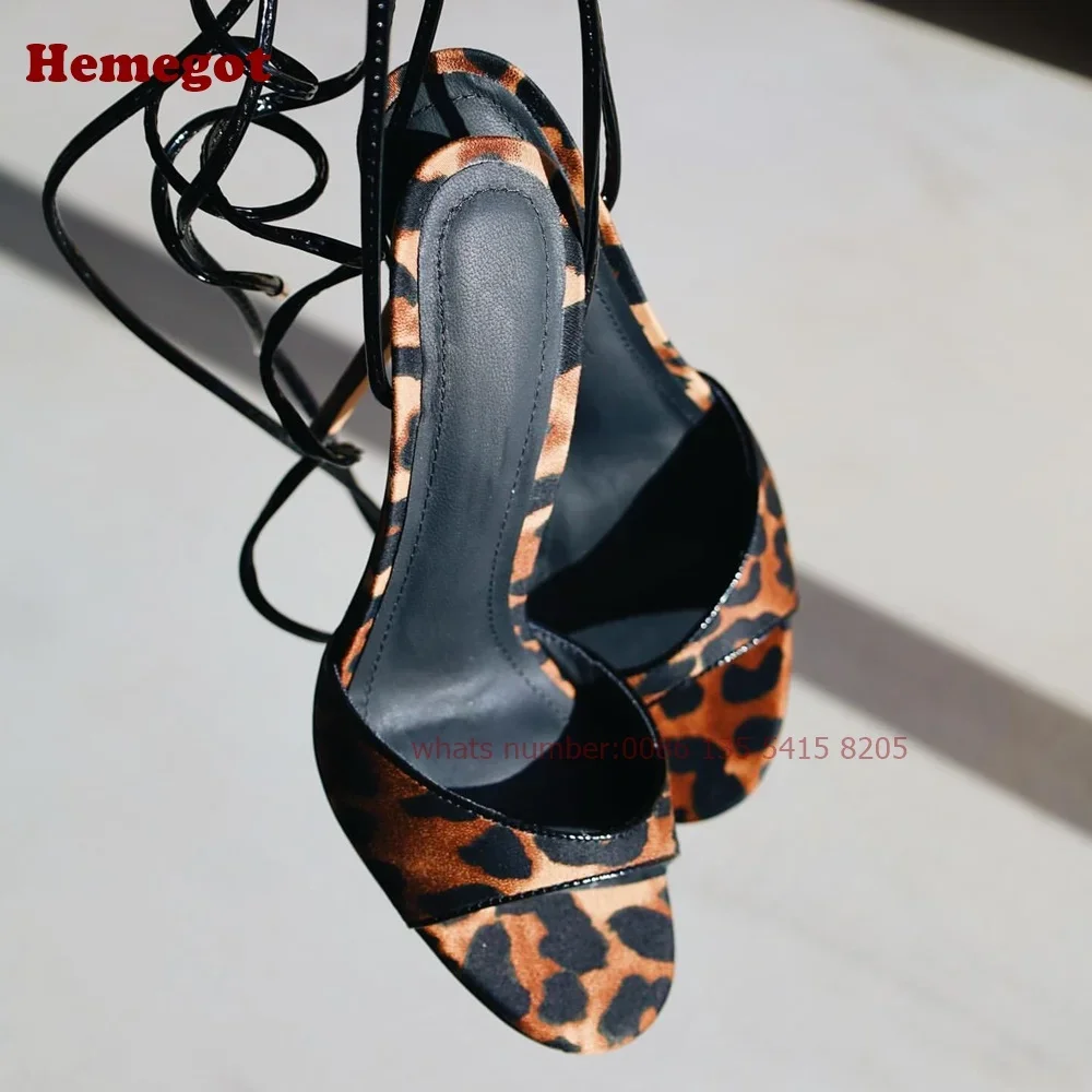 Leoparden-Schnür-Stiletto-Sand – Sandal Strappy Heeled Bewertung und Preis